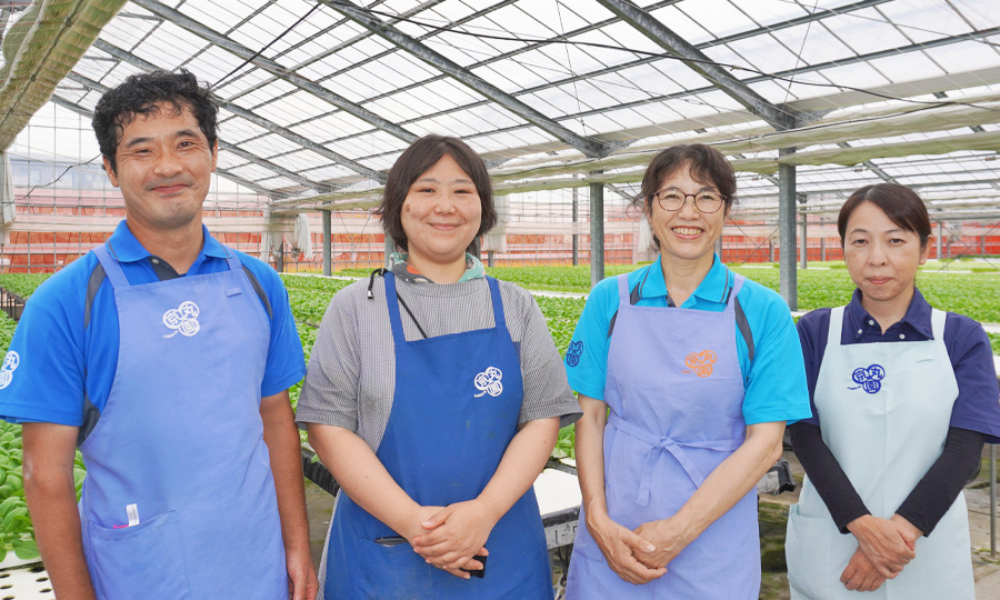 心耕部担当：（左から）鈴木、菅原、稲津、鈴木