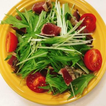 カツオと水菜のサラダ